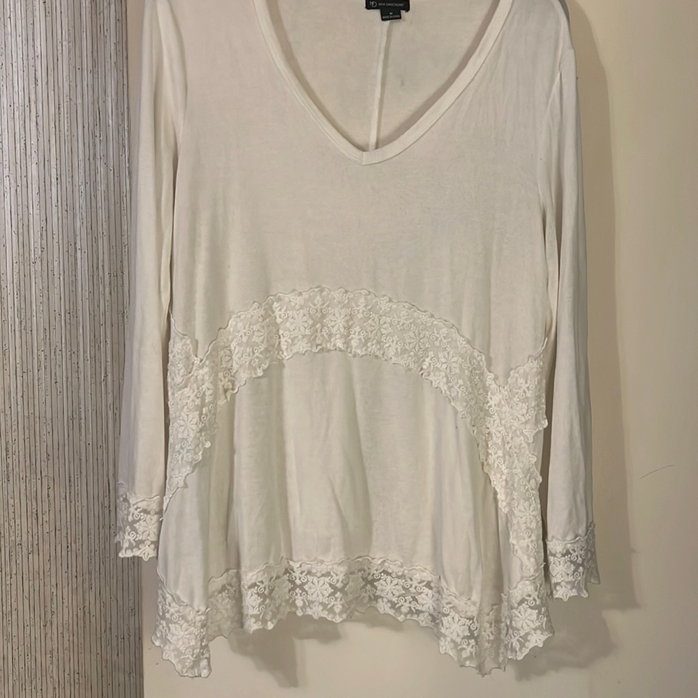 Shirt with lace